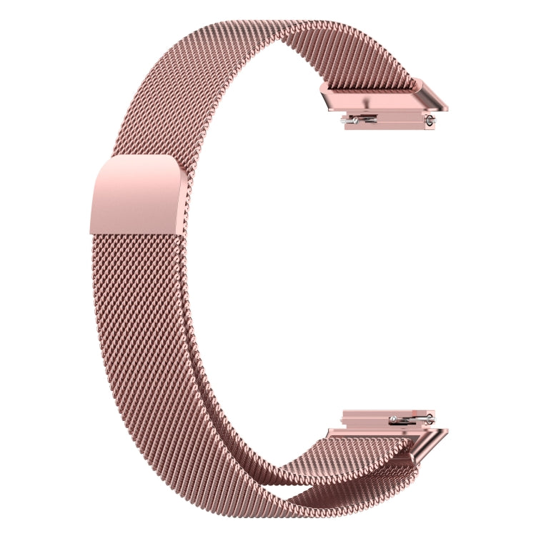 For Huawei Band 7 / 7 NFC Milan Metal Magnetic Watch Band(Rose Pink)