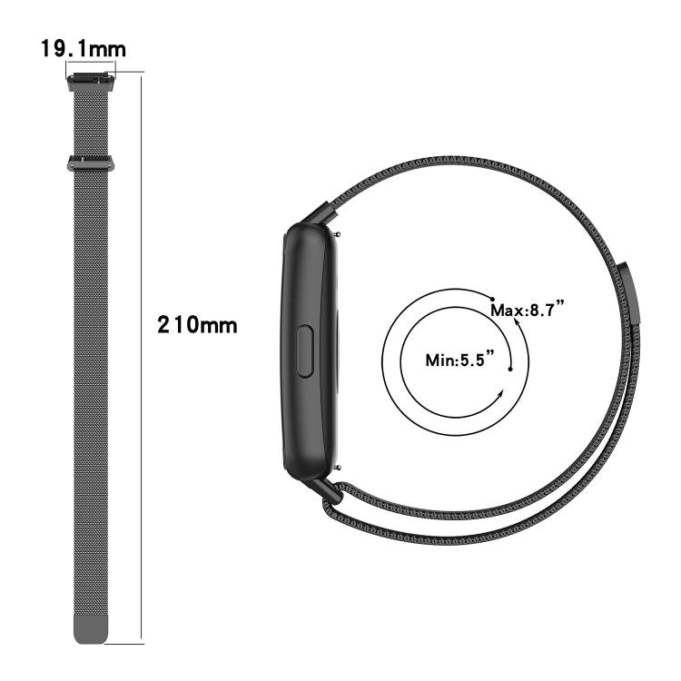 For Huawei Band 7 / 7 NFC Milan Metal Magnetic Watch Band(Rose Pink)