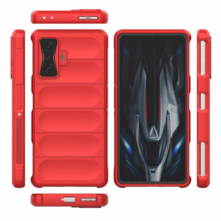 For Xiaomi Redmi K50 Gaming Magic Shield TPU + Flannel Phone Case(Black)