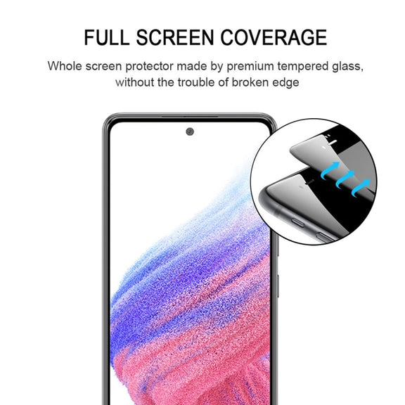 25 PCS Full Glue Cover Screen Protector Tempered Glass Film For Samsung Galaxy A53 5G