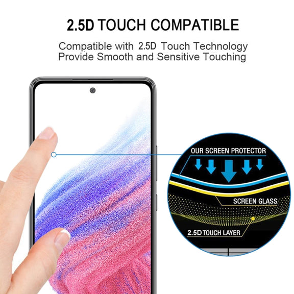 25 PCS Full Glue Cover Screen Protector Tempered Glass Film For Samsung Galaxy A53 5G