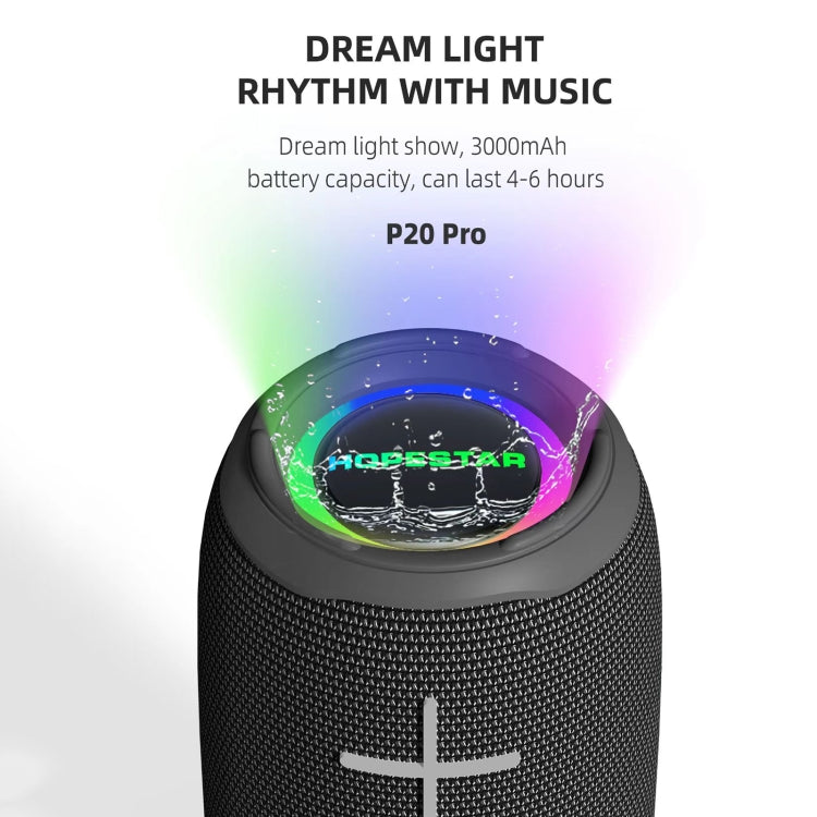 HOPESTAR P20 Pro Water-resistant Wireless Bluetooth Speaker(Black)