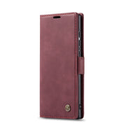 For Galaxy A81 / Note 10 Lite CaseMe Multifunctional Horizontal Flip Leather Case, with Card Slot & Holder & Wallet(Wine Red)