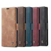 For Galaxy A81 / Note 10 Lite CaseMe Multifunctional Horizontal Flip Leather Case, with Card Slot & Holder & Wallet(Wine Red)