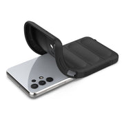 For Samsung Galaxy A32 5G Magic Shield TPU + Flannel Phone Case(Dark Grey)