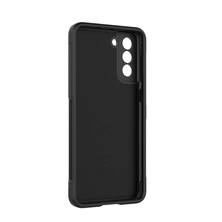 For Samsung Galaxy S21+ 5G Magic Shield TPU + Flannel Phone Case(Black)