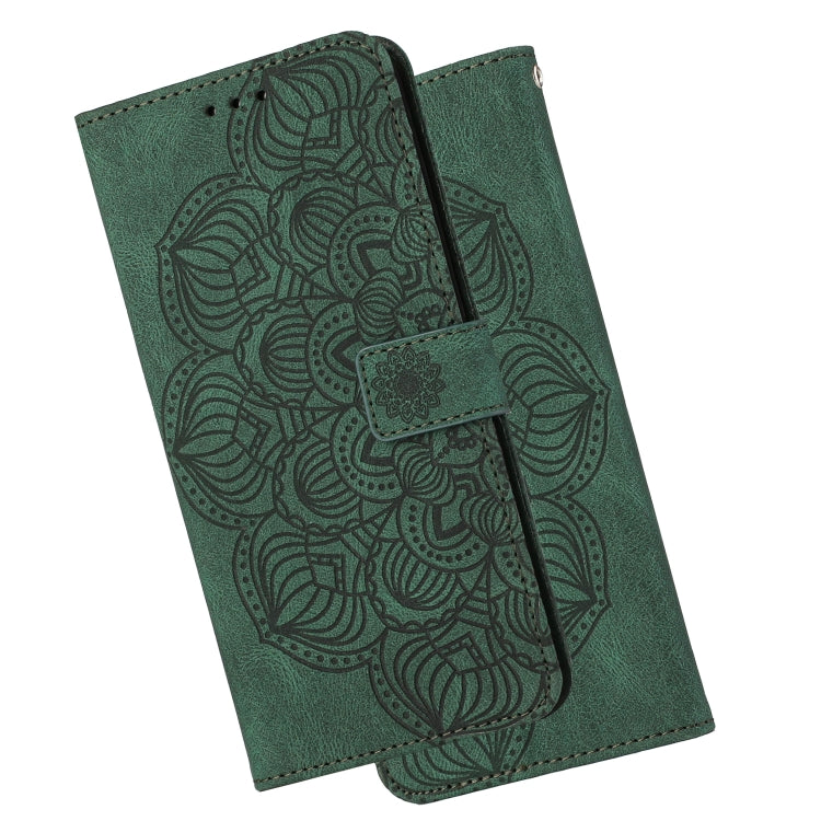 For Xiaomi Redmi Note 8 Mandala Embossed Flip Leather Phone Case(Green)