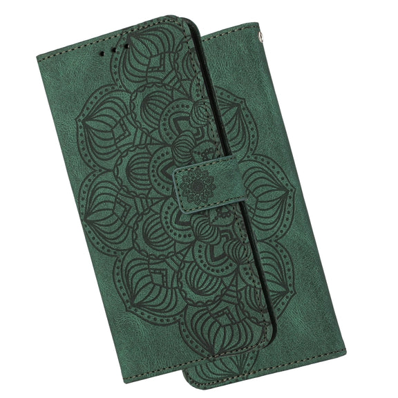 For Xiaomi Redmi Note 8 Mandala Embossed Flip Leather Phone Case(Green)