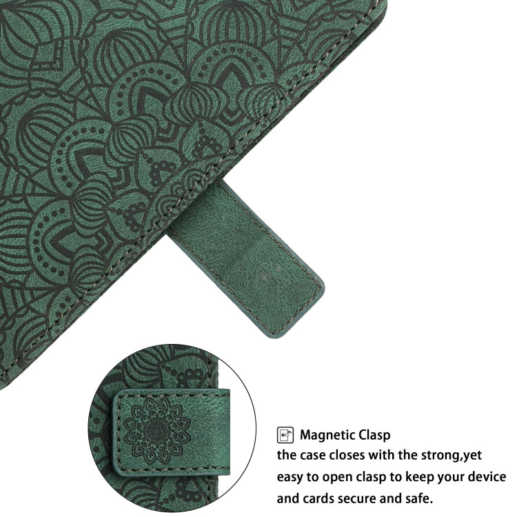 For Xiaomi Redmi Note 8 Mandala Embossed Flip Leather Phone Case(Green)