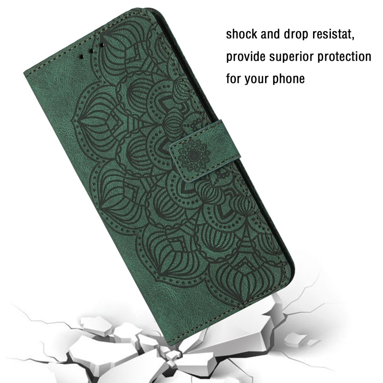 For Xiaomi Redmi Note 8 Mandala Embossed Flip Leather Phone Case(Green)