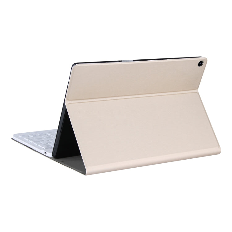 For Lenovo Tab M10 HD Gen 2 Bluetooth Keyboard Leather Tablet Case(Gold)