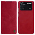 For Xiaomi Poco M4 Pro NILLKIN QIN Series Crazy Horse Texture Leather Phone Case(Red) - free shipping - PMC TechLife - Order now!