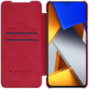 For Xiaomi Poco M4 Pro NILLKIN QIN Series Crazy Horse Texture Leather Phone Case(Red)