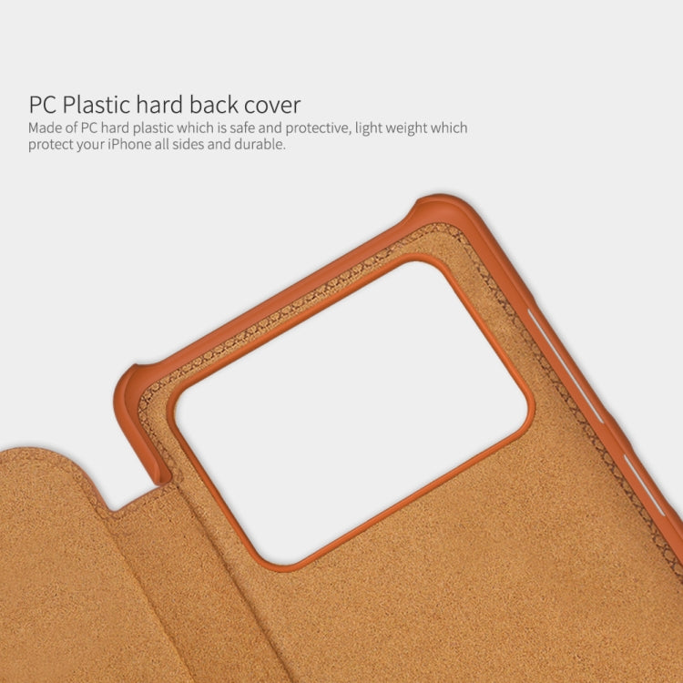 For Xiaomi Poco M4 Pro NILLKIN QIN Series Crazy Horse Texture Leather Phone Case(Red)
