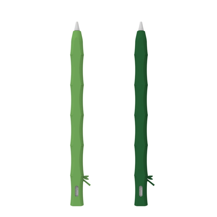 LOVE MEI Bamboo Liquid Silicone Gel Stylus Pen Protective Case For Apple Pencil 2(Dark Green)