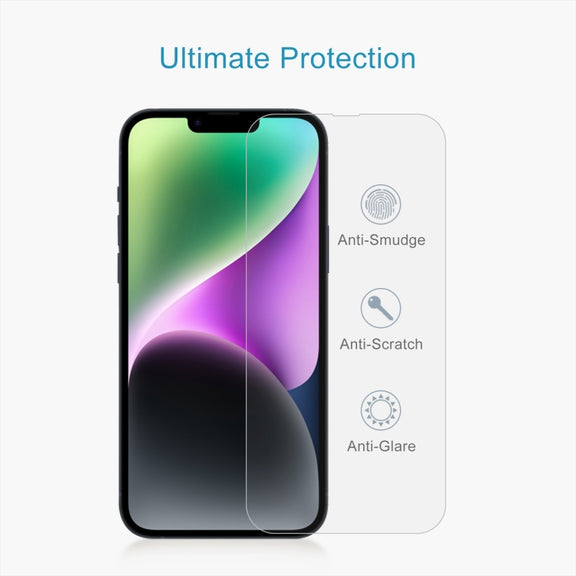 For iPhone 14 Plus 10pcs 0.26mm 9H 2.5D Tempered Glass Film