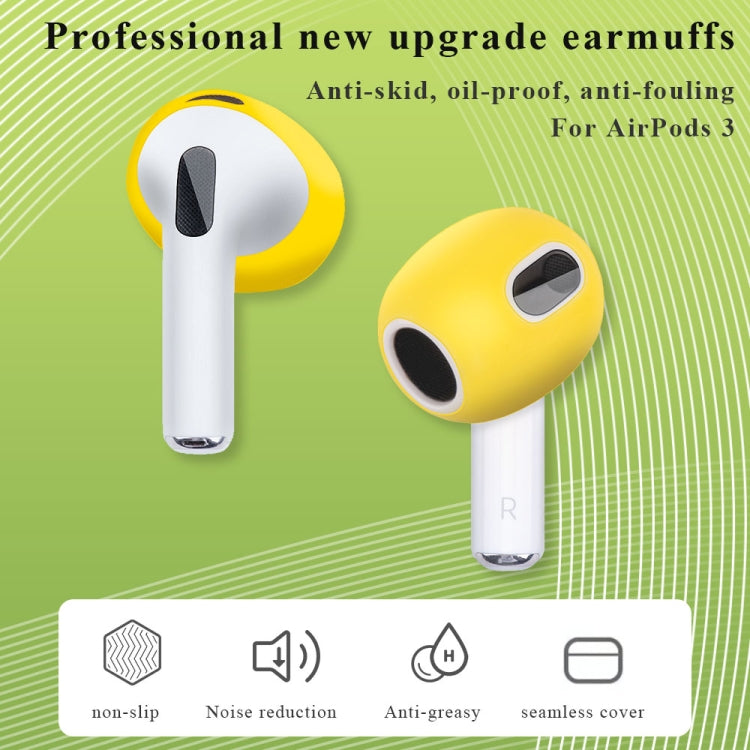 Ear Cap Silicone Protective Case for AirPods 3(Yellow)