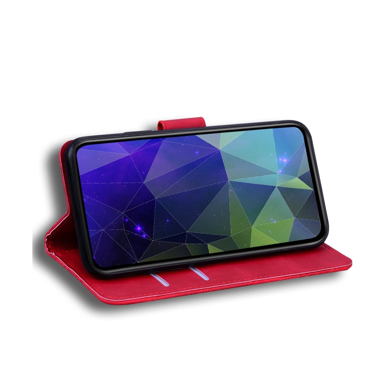 For Honor X8 Skin Feel Pure Color Flip Leather Phone Case(Red)