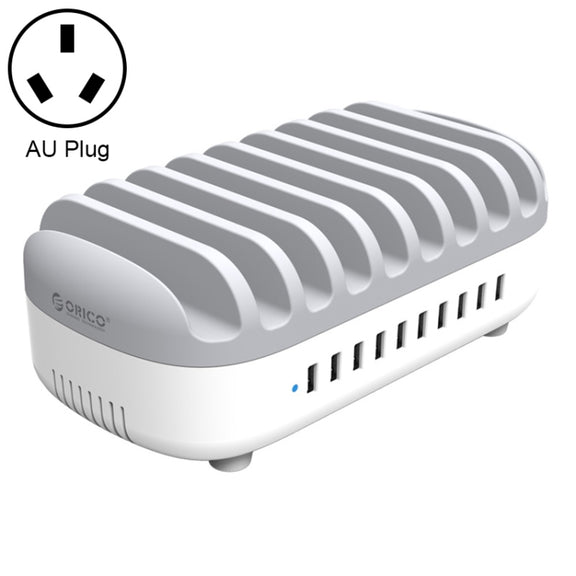 ORICO DUK-10P-DX 120W 5V 2.4A 10 Ports USB Charging Station, AU Plug(White)