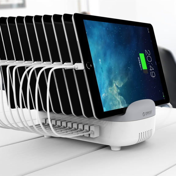 ORICO DUK-10P-DX 120W 5V 2.4A 10 Ports USB Charging Station, AU Plug(White)