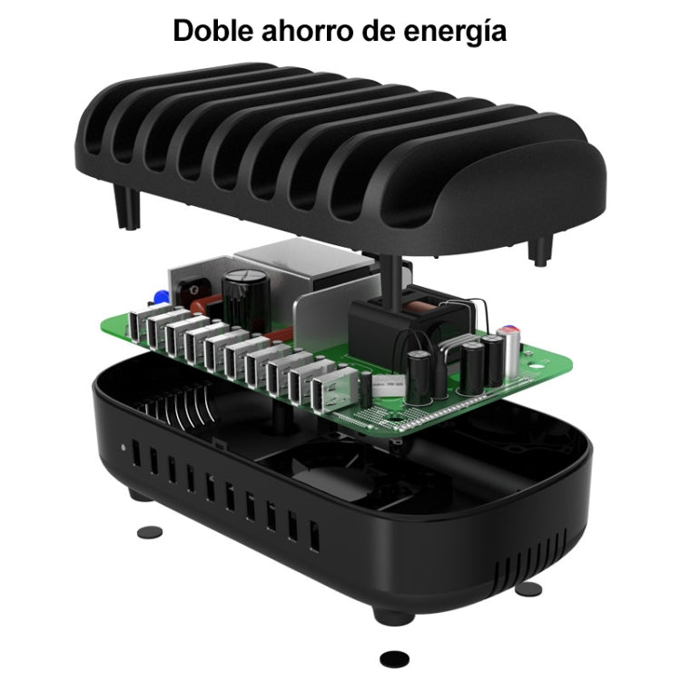 ORICO DUK-10P-DX 120W 5V 2.4A 10 Ports USB Charging Station, US Plug(Black)