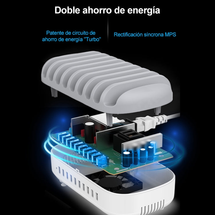 ORICO DUK-10P-DX 120W 5V 2.4A 10 Ports USB Charging Station, US Plug(White)