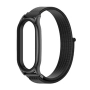 For Xiaomi Mi Band 7 / 7 NFC MIJOBS Plus Stainless Steel Case Nylon Watch Band(Black) - Watch Bands by MIJOBS