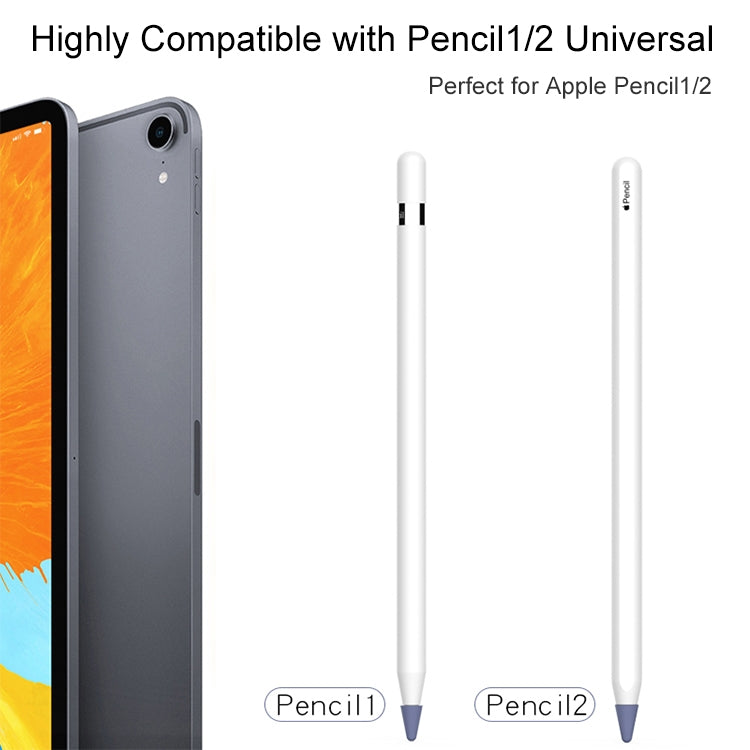 8 PCS / Set Universal Wearable Stylus Nib Cover For Apple Pencil 1 / 2(Yellow)