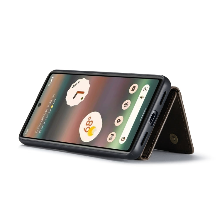 For Google Pixel 6A DG.MING M2 Series 3-Fold Multi Card Bag Phone Case(Black)