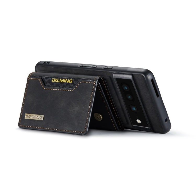 For Google Pixel 7 Pro 5G DG.MING M2 Series 3-Fold Multi Card Bag Phone Case(Black)