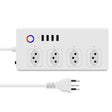 ZigBee 10A SM-SO301-B 4 Holes + 4 USB Multi-purpose Smart Power Strip, Brazil Plug - Smart Socket by PMC TechLife | Online Shopping South Africa | PMC TechLife