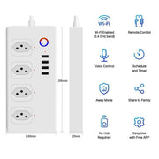 ZigBee 10A SM-SO301-B 4 Holes + 4 USB Multi-purpose Smart Power Strip, Brazil Plug
