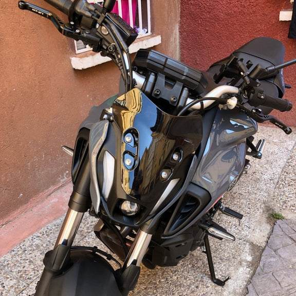 Motorcycle Airflow Deflector Windshield for Yamaha MT-07 2021(Black)