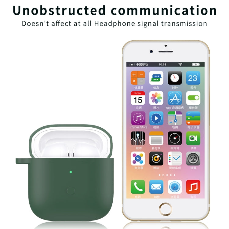 Liquid Silicone One-piece Earphone Protective Case For Redmi Buds3(Matcha Green)