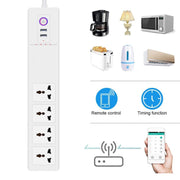 WiFi 10A SM-SO306-M 4 Holes + 2 USB Multi-purpose Smart Power Strip(AU Plug)
