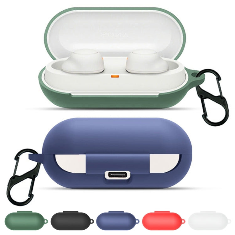 Bluetooth Earphone Silicone Case For Sony WF-C500(Dark Green)