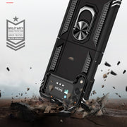 For Samsung Galaxy Z Flip4 Shockproof TPU + PC Protective Case with 360 Degree Rotating Holder(Black)