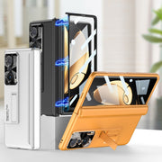For Honor Magic V GKK Magnetic Hinge Flip Phone Case with Holder(Black)