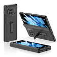 For vivo X Fold GKK Magnetic Hinge Flip Leather Phone Case with Holder(Carbon Fiber) - vivo Cases by GKK | Online Shopping South Africa | PMC TechLife | Buy Now Pay Later Mobicred
