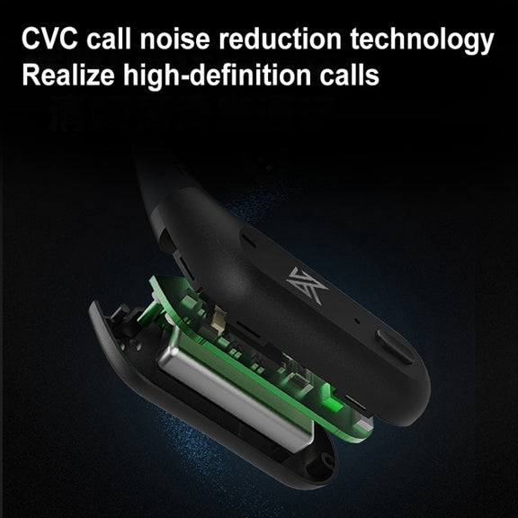 KZ-AZ09 PRO 5.2 Wireless Qualcomm Bluetooth Headset Earhook 5.2 Wireless Qualcomm Bluetooth Module 0.78/0.75 Interface Applicable(Black)
