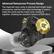 KZ-EDX Ultra Dual Magnetic Dynamic In-Ear Headphones,Length: 1.2m(With Microphone)