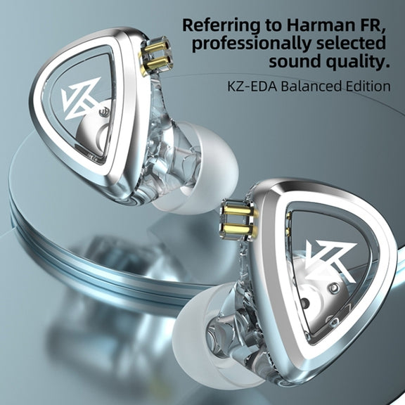 KZ-EDA Balanced Dual Magnetic Dynamic In-Ear Earphone,Length: 1.2m(With Microphone)
