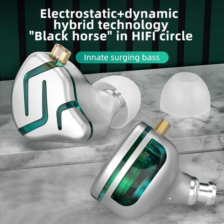 KZ-ZES Electrostatic Dynamic Hybrid HIFI In-Ear Headphones,Length: 1.2m(Without Microphone)