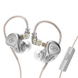GK G5 1.25m Dynamic Subwoofer HiFi In-Ear Headphones, Style:With Microphone(Silver) - In Ear Wired Earphone by PMC TechLife | Online Shopping South Africa | PMC TechLife