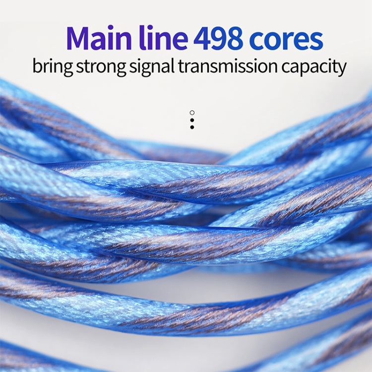 KZ 90-10 2Pin Interface 498 Core DIY Headphone Upgrade Cable,Length: 1.2m(Blue)