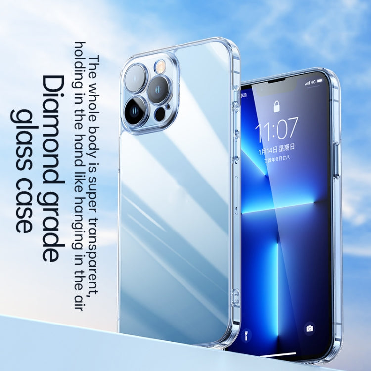 For iPhone 13 Pro SULADA Crytal Steel Series Diamond Glass + TPU Phone Case (Transparent)