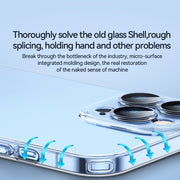 For iPhone 13 Pro SULADA Crytal Steel Series Diamond Glass + TPU Phone Case (Transparent)