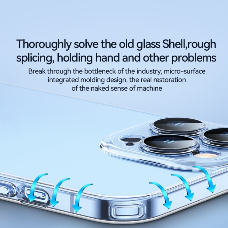 For iPhone 13 Pro SULADA Crytal Steel Series Diamond Glass + TPU Phone Case (Transparent)
