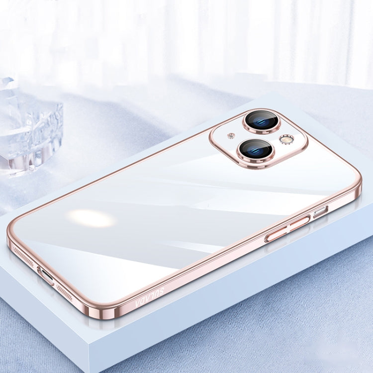 For iPhone 13 SULADA JINGJIA Series Lens Protector PC Phone Case(Pink)