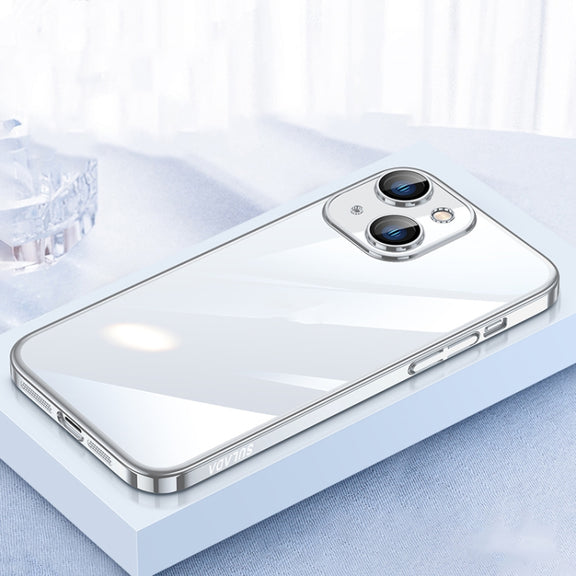 For iPhone 13 SULADA JINGJIA Series Lens Protector PC Phone Case(Silver)
